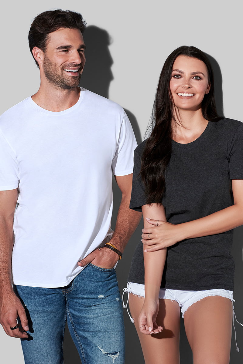 Lux-T - T-shirt con girocollo da uomo e donna model 1