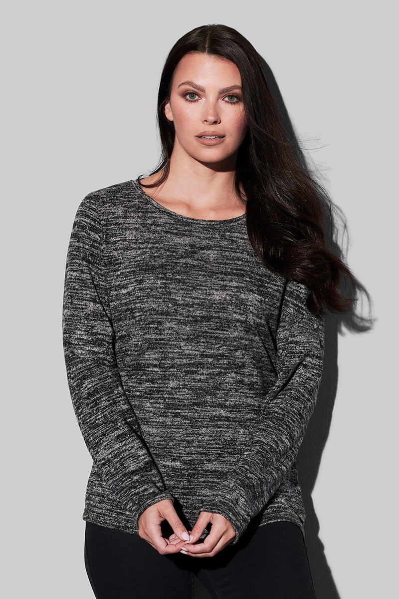 Knit Long Sleeve - Long sleeve pullover for women model 1